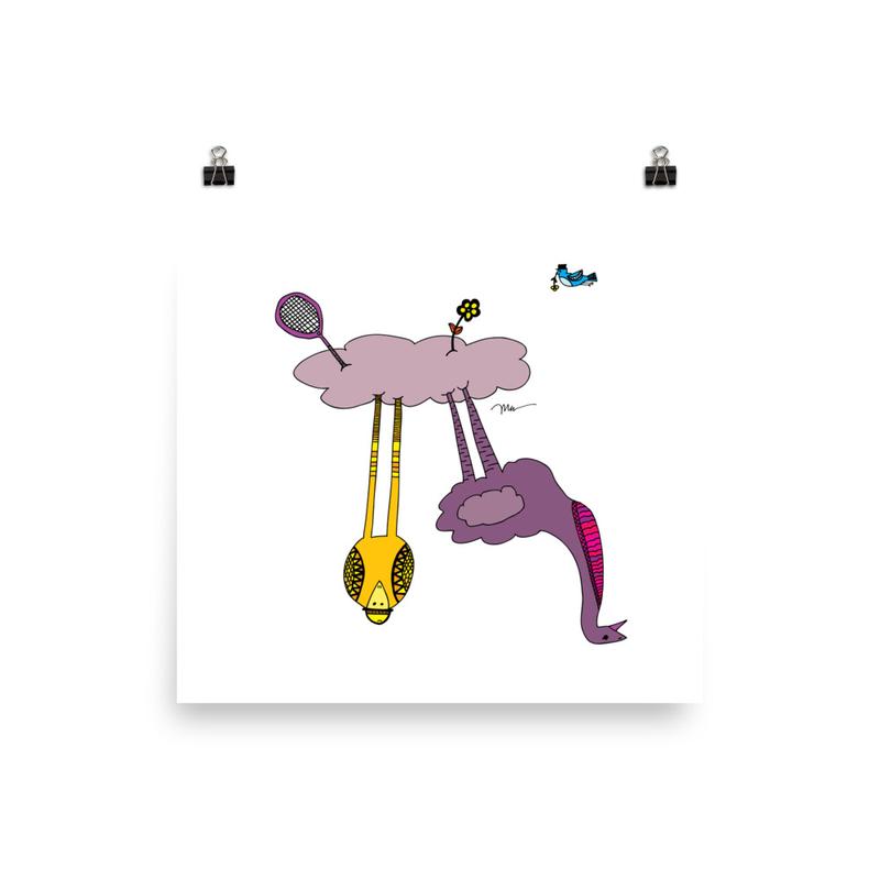 The MoMeMans® The Cloud Birds Print by Monica Escobar Allen