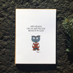 Eat with You Guys Holiday Card from The MoMeMans™ by Monica Escobar Allen.