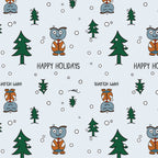 The MoMeMans® Happy Holidays Gift Wrap by Monica Escobar Allen