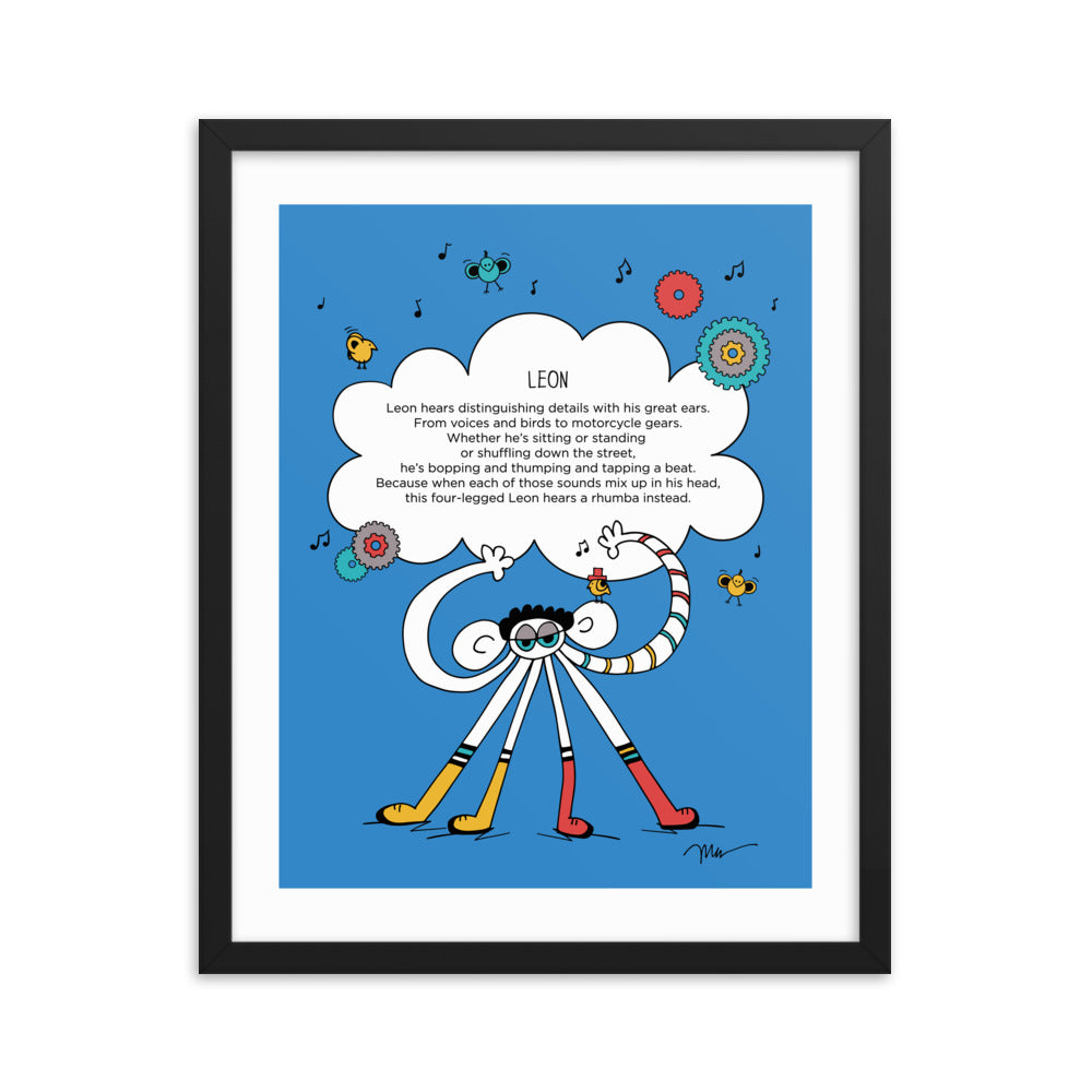 The MoMeMans® Leon Print by Monica Escobar Allen. Proof that big ears serve a purpose.
