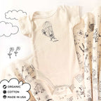 Organic Cotton Onesie + Blanket New Baby Gift Sets. Pete + Pete Onesie + ZYX Project Blanket. Eco-friendly Unisex Styles for Hipster Babies. The MoMeMans by Monica Escobar Allen. Brooklyn, NY