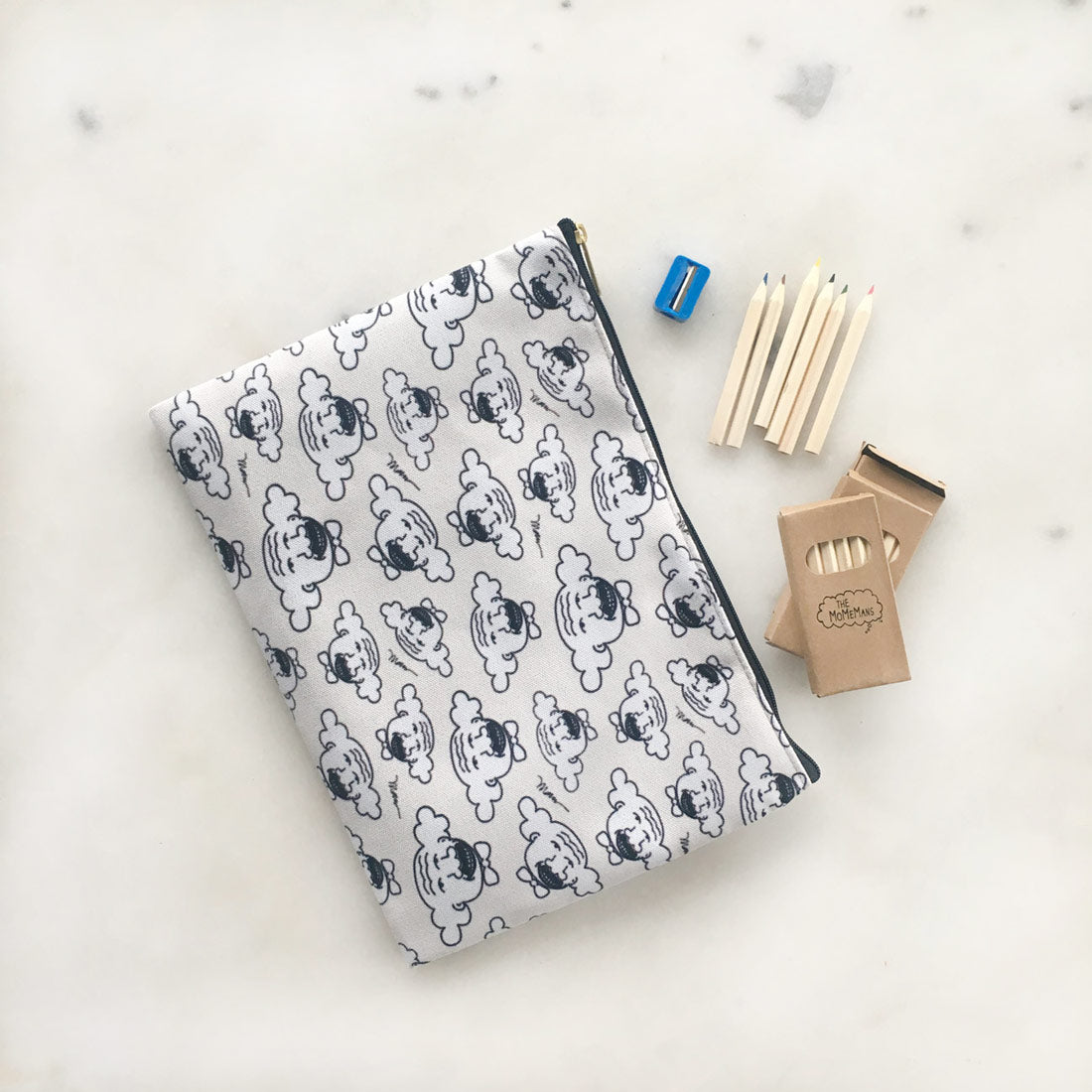 Hubert Zipper Pouch for keeping it together from The MoMeMans® by Monica Escobar Allen