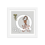 Letter Q Print. The MoMeMans® Nursery and Kid's Room Alphabet Wall Art by Monica Escobar Allen.