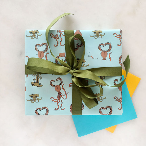 The MoMeMans™ Quinn + Quinlan Gift Wrap by Monica Escobar Allen