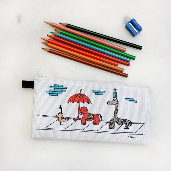 The Sidewalkers Cutie Pencil Case from The MoMeMans® by Monica Escobar Allen