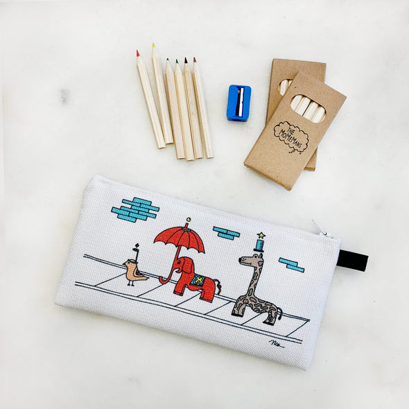 The Sidewalkers Cutie Pencil Case from The MoMeMans® by Monica Escobar Allen