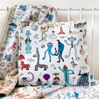 The MoMeMans® Signature Velveteen Pillow Case and Baby Sherpa Blanket by Monica Escobar Allen