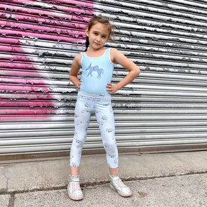 Skater Girl Little Kids Flex-2 Super Leggings Kid Yoga Pants Sizes 2T-6x from The MoMeMans® by Monica Escobar Allen