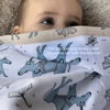 The MoMeMans® Ulysses Ulinsky Teddy Bear Sherpa SHH™ Baby Blanket by Monica Escobar Allen. Unisex, Gender Neutral.