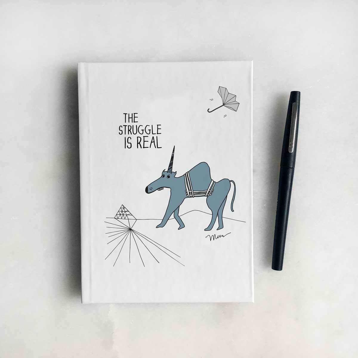The Struggle is Real Journal. The MoMeMans® by Monica Escobar Allen. themomemans.com