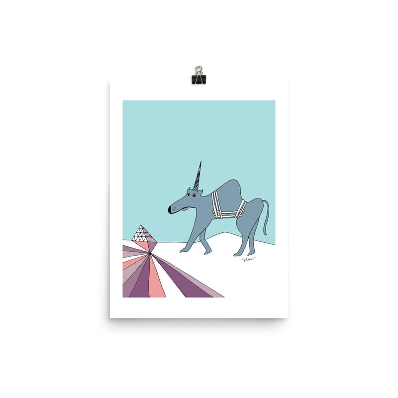 The MoMeMans® Ulysses Ulinsky Art Print by Monica Escobar Allen