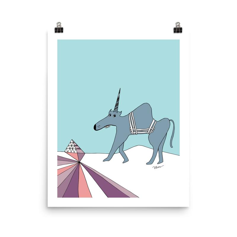 The MoMeMans® Ulysses Ulinsky Art Print by Monica Escobar Allen