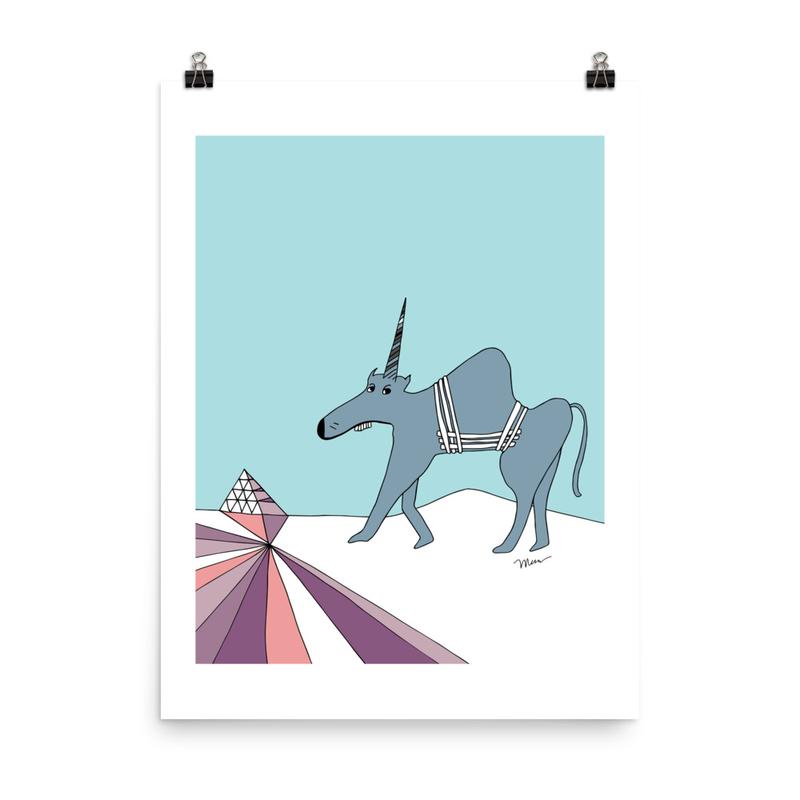 The MoMeMans® Ulysses Ulinsky Art Print by Monica Escobar Allen