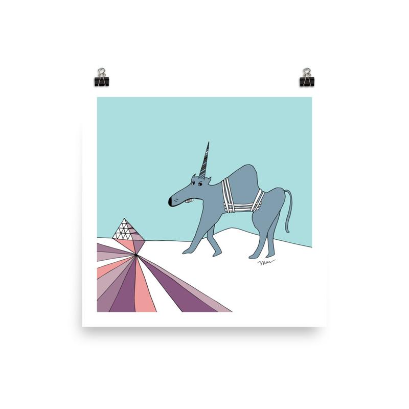 The MoMeMans® Ulysses Ulinsky Art Print by Monica Escobar Allen