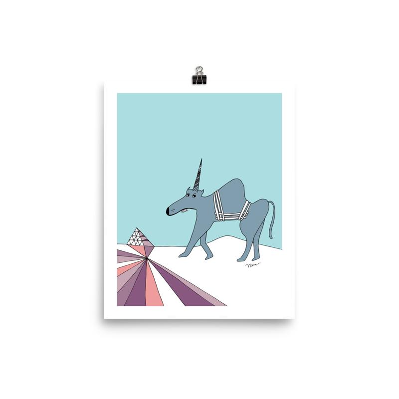 The MoMeMans® Ulysses Ulinsky Art Print by Monica Escobar Allen