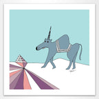 The MoMeMans® Ulysses Ulinsky Art Print by Monica Escobar Allen