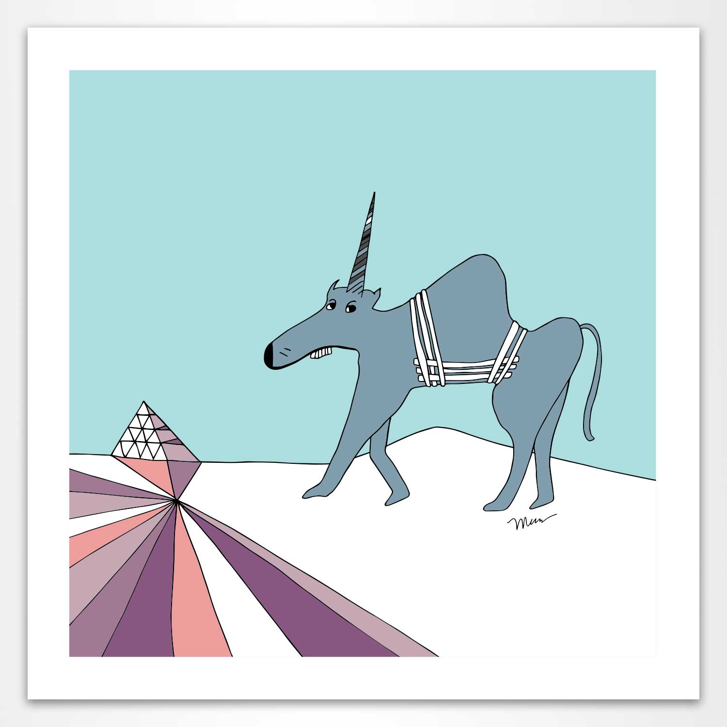 The MoMeMans® Ulysses Ulinsky Art Print by Monica Escobar Allen