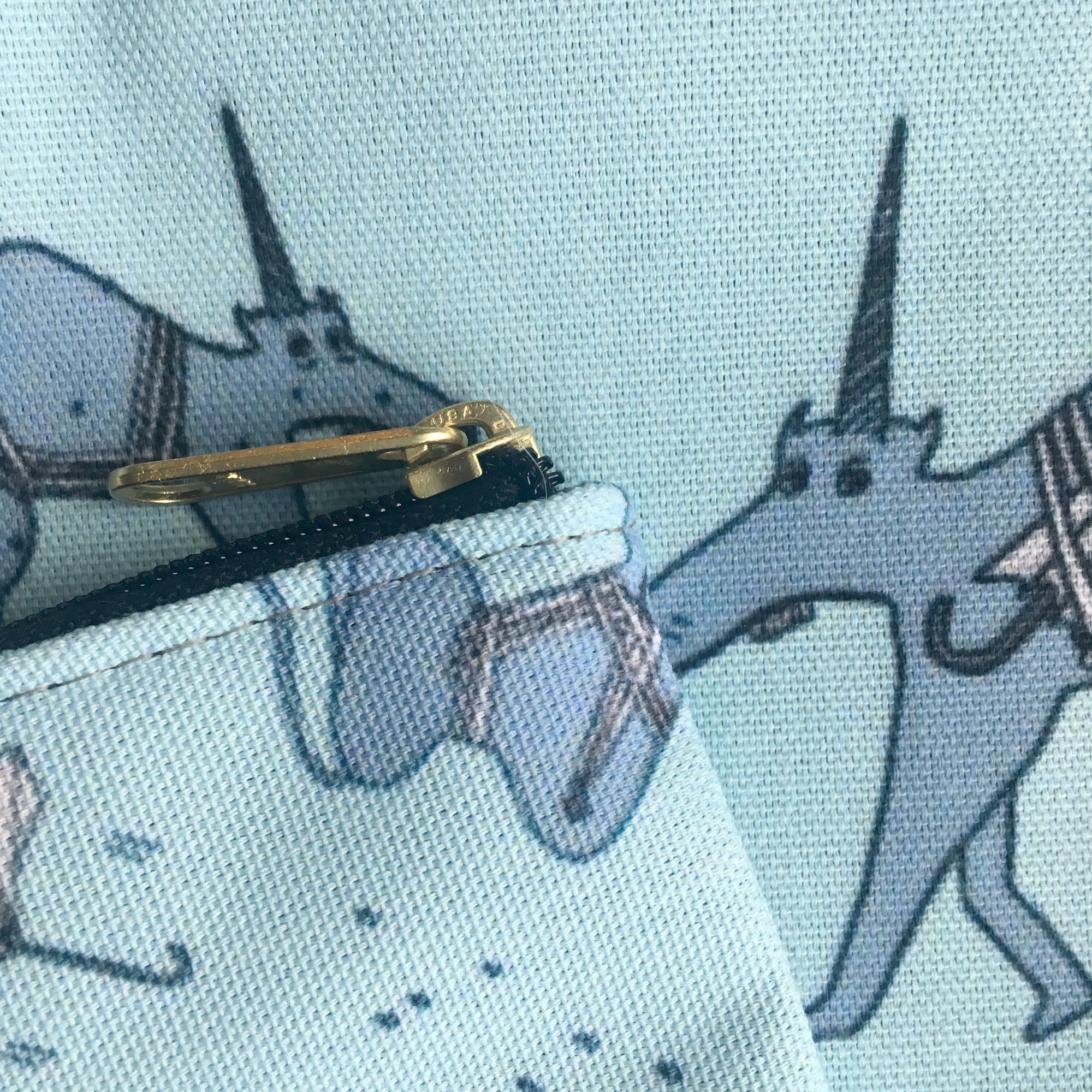 Ulysses Ulinsky Zipper Pouch for Back to PreK from the MoMeMans by Monica Escobar Allen