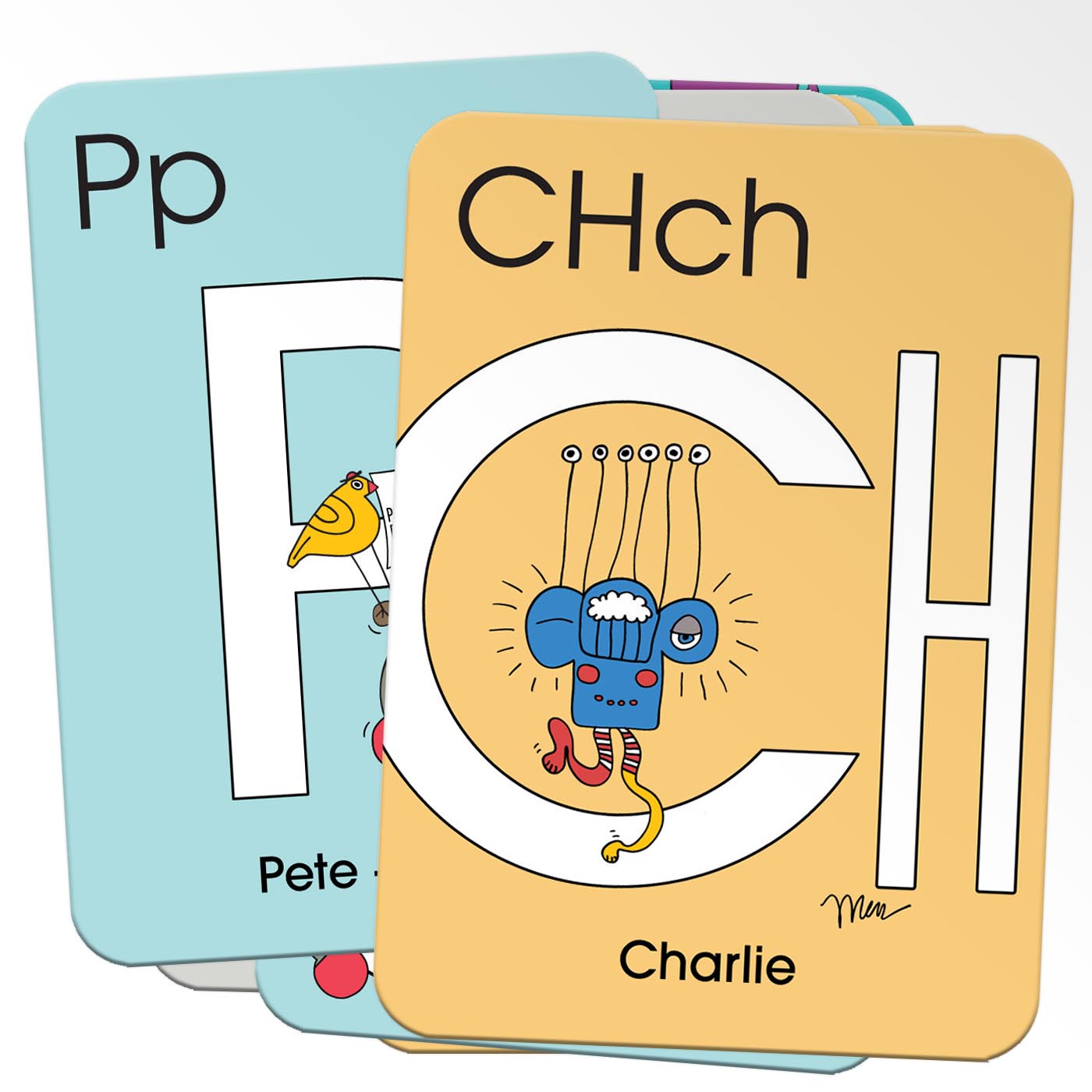 ZYX Project Alphabet Cards. An unconventional, sometimes lyrical, weird, whimsical, and alliteration-al series of Alphabetical Characters + Events by Monica Escobar Allen | themomemans.com