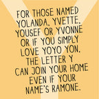The MoMeMans® Nursery and Kid's Room Letter Y Print by Monica Escobar Allen