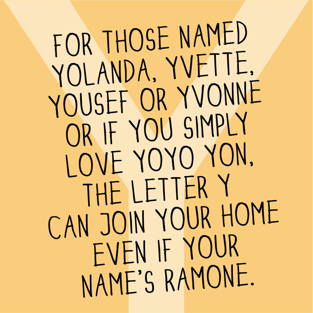 The MoMeMans® Nursery and Kid's Room Letter Y Print by Monica Escobar Allen