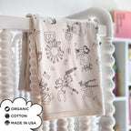 ZYX Project Organic Cotton Gender-Neutral Baby Blankets. Eco-friendly Unisex Styles for Hipster Babies. The MoMeMans by Monica Escobar Allen. Brooklyn, NY
