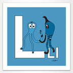 The MoMeMans™ The Letter L Print by Monica Escobar Allen