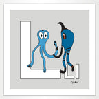 The MoMeMans™ The Letter L Print by Monica Escobar Allen