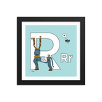 Letter R Print. The MoMeMans® Nursery and Kid's Room Alphabet Wall Art by Monica Escobar Allen.