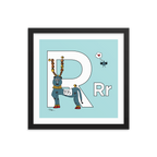 Letter R Print. The MoMeMans® Nursery and Kid's Room Alphabet Wall Art by Monica Escobar Allen.