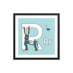 Letter R Print. The MoMeMans® Nursery and Kid's Room Alphabet Wall Art by Monica Escobar Allen.