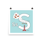 The MoMeMans® Nursery and Kid's Room Letter S Print by Monica Escobar Allen