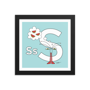 The MoMeMans® Nursery and Kid's Room Letter S Print by Monica Escobar Allen