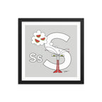 The MoMeMans® Nursery and Kid's Room Letter S Print by Monica Escobar Allen
