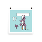 Letter T Print. The MoMeMans® Nursery and Kid's Room Alphabet Wall Art by Monica Escobar Allen