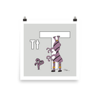 Letter T Print. The MoMeMans® Nursery and Kid's Room Alphabet Wall Art by Monica Escobar Allen