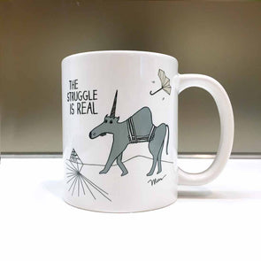 The Struggle is Real Mug. The MoMeMans® by Monica Escobar Allen.