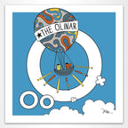 Letter O Print. The MoMeMans® Nursery and Kid's Room Alphabet Wall Art by Monica Escobar Allen. For the oddballs that make us all happy.