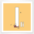 Letter I Print. The MoMeMans® Nursery and Kid's Room Alphabet Wall Art by Monica Escobar Allen