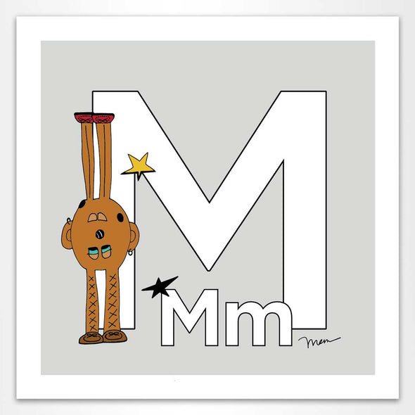 The Letter M. The MoMeMans® by Monica Escobar Allen.
