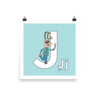 The MoMeMans® Nursery and Kid's Room Letter J Print by Monica Escobar Allen. For all the jokesters with names that start with J.