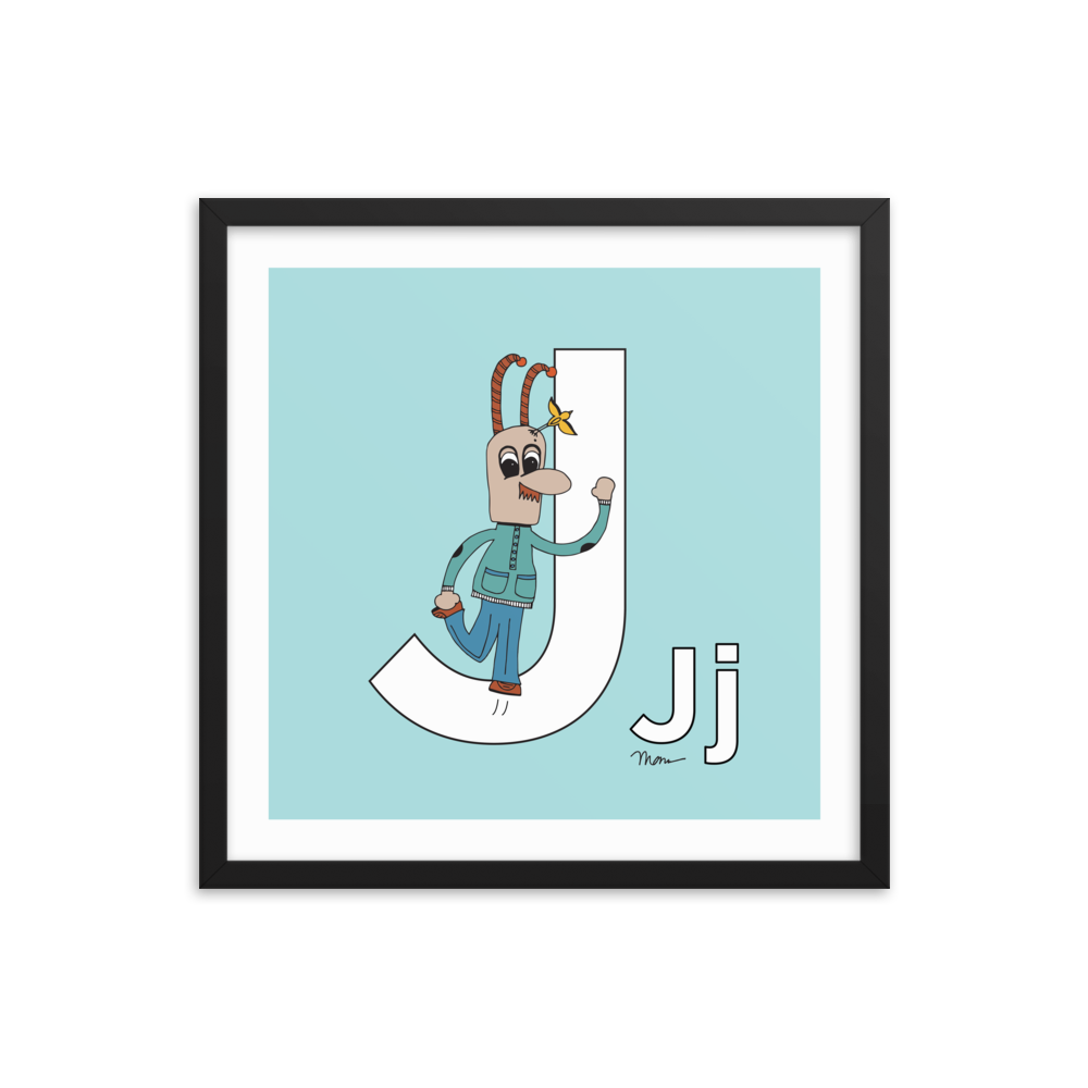 The Letter J. The MoMeMans® by Monica Escobar AlleThe MoMeMans® Nursery and Kid's Room Letter J Print by Monica Escobar Allenn. For all the jokesters with names that start with J.