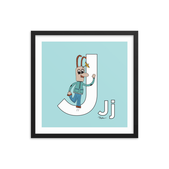 The Letter J. The MoMeMans® by Monica Escobar AlleThe MoMeMans® Nursery and Kid's Room Letter J Print by Monica Escobar Allenn. For all the jokesters with names that start with J.
