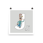 The MoMeMans® Nursery and Kid's Room Letter J Print by Monica Escobar Allen. For all the jokesters with names that start with J.