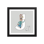 The MoMeMans® Nursery and Kid's Room Letter J Print by Monica Escobar Allen. For all the jokesters with names that start with J.