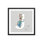 The MoMeMans® Nursery and Kid's Room Letter J Print by Monica Escobar Allen. For all the jokesters with names that start with J.