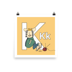 Letter K Print. The MoMeMans® Nursery and Kid's Room Alphabet Wall Art by Monica Escobar Allen