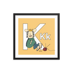 Letter K Print. The MoMeMans® Nursery and Kid's Room Alphabet Wall Art by Monica Escobar Allen
