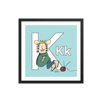 Letter K Print. The MoMeMans® Nursery and Kid's Room Alphabet Wall Art by Monica Escobar Allen