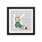 Letter K Print. The MoMeMans® Nursery and Kid's Room Alphabet Wall Art by Monica Escobar Allen